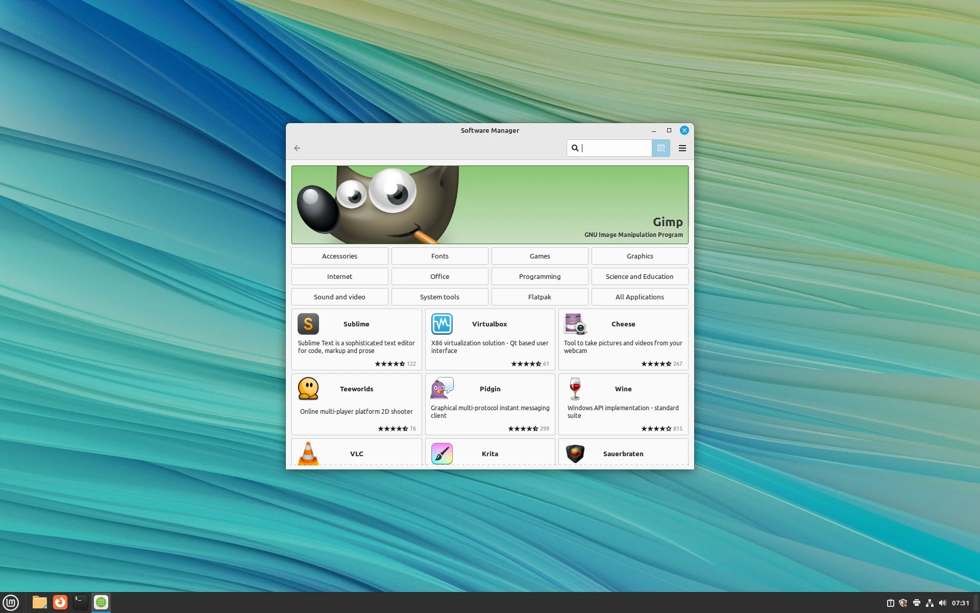 Linux Mint Softwarebeheer